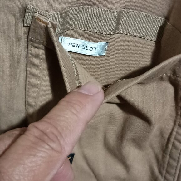 Ariat Rebar Born 4 This Mens Long Sleeve Pocket T-shirt Size XL Tan - Picture 12 of 13